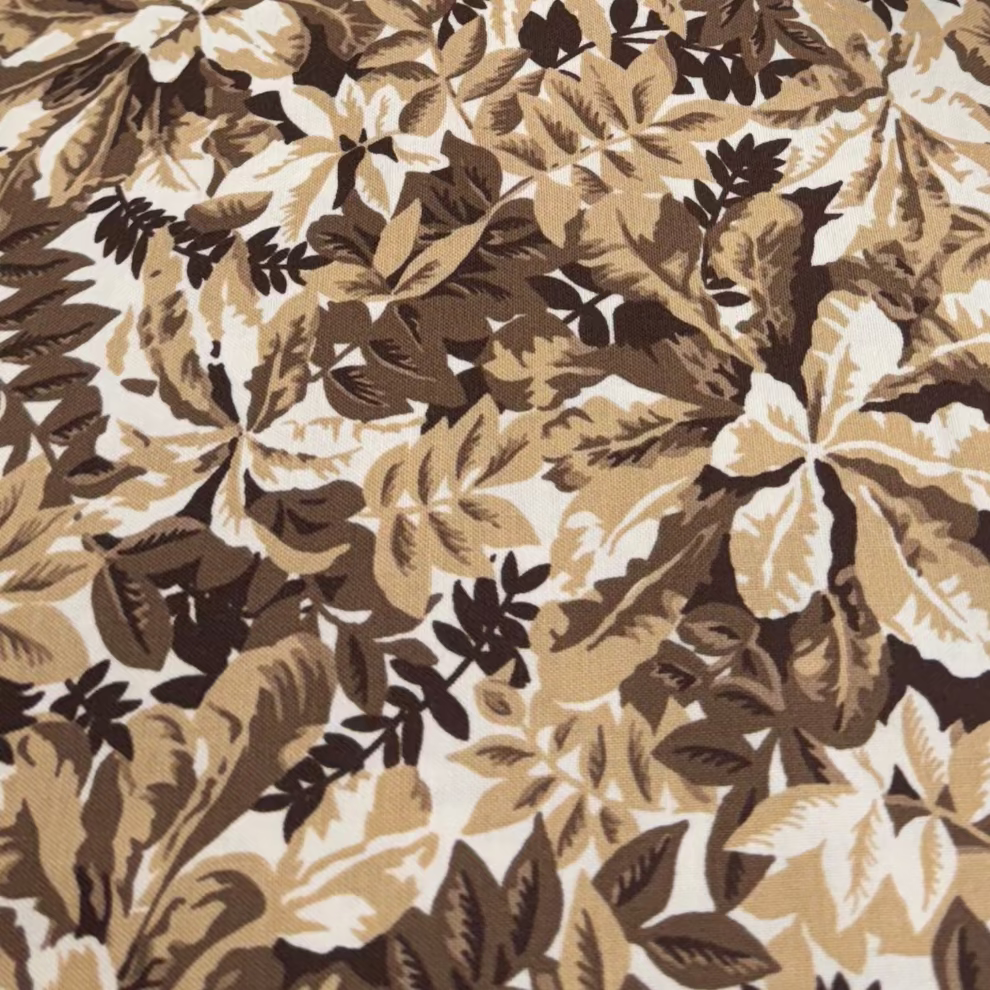 Brown & Beige  Floral Fabric
