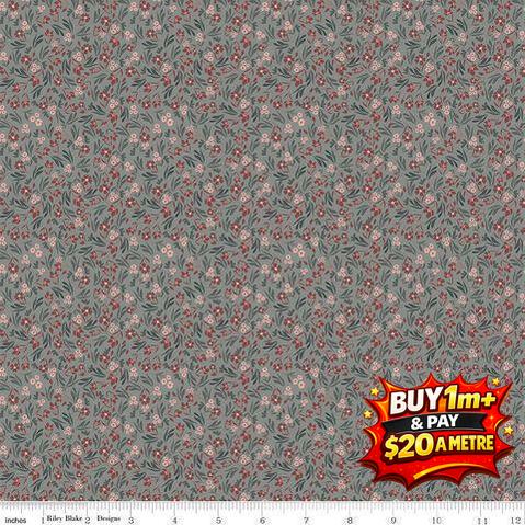 A WALK ON THE PRAIRIE C15231-SAGEGRAY 100% COTTON