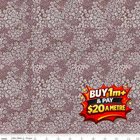 A WALK ON THE PRAIRIE C15235-MARSALA 100% COTTON