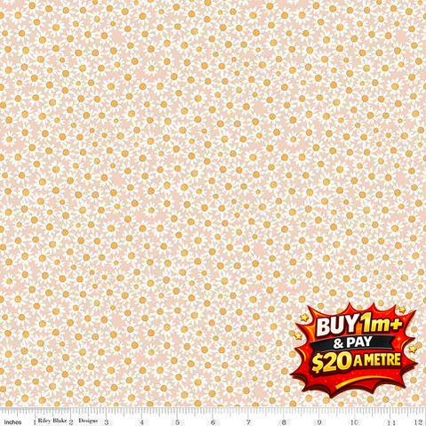 FLORAL CHARMS C15764-BLUSH 100% COTTON