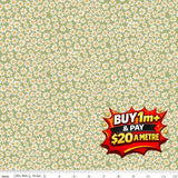 FLORAL CHARMS C15764-GREEN 100% COTTON