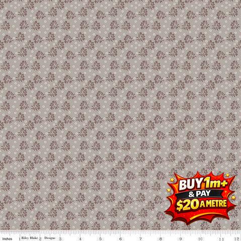 PIECE & PLENTY C15876-PEWTER 100% COTTON