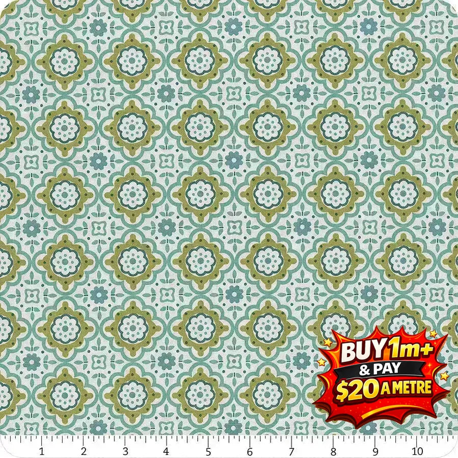 PIECE & PLENTY - C15882 - SEAGLASS - 100% Cotton