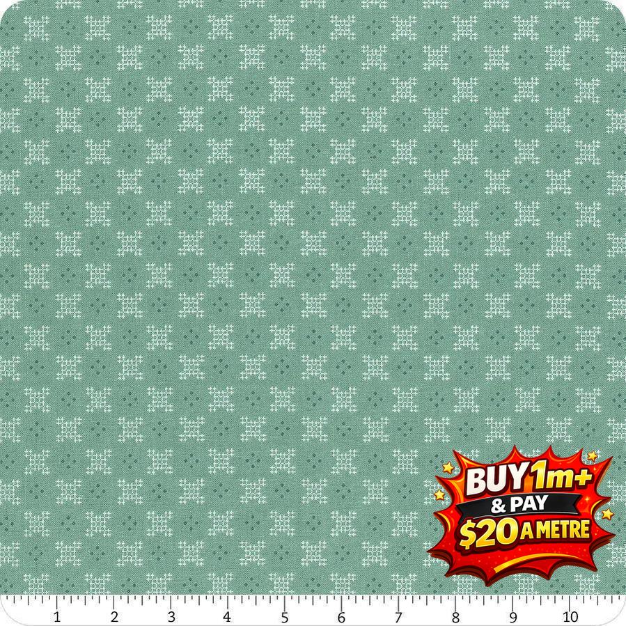 PIECE & PLENTY - C15884 - SEAGLASS - 100% Cotton