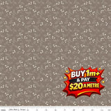 PIECE & PLENTY C15887-PEBBLE 100% COTTON