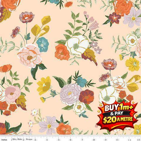 WINGED MEDLEY MAIN BLUSH - C15910-BLUSH - 100% COTTON