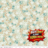 WINGED MEDLEY PETALS SAGE - C15913-SAGE - 100% COTTON