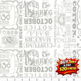 COSTUME MAKER'S ACT II TICKET TEXT WHITE - C16012 - WHITE - 100% Cotton