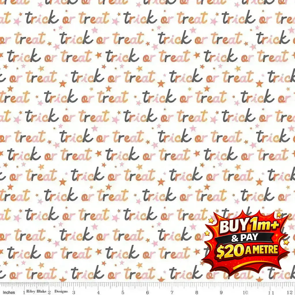 HEY PUMPKIN TRICK OR TREAT WHITE - C16034 - WHITE - 100% Cotton