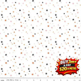 HEY PUMPKIN STARS WHITE - C16037 - WHITE - 100% Cotton