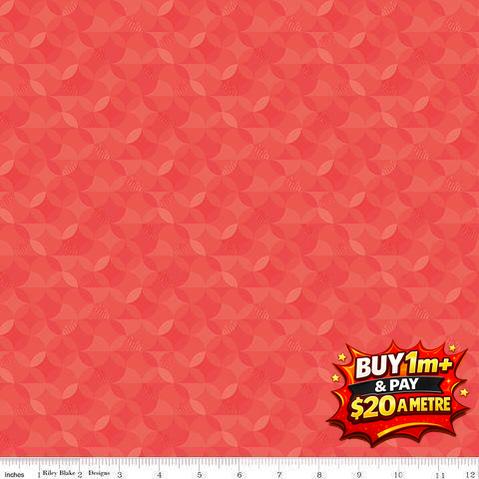 NEW BOX OF CRAYONS KALEIDOSCOPE RED - C16515-RED - 100% COTTON