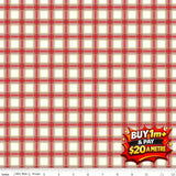 MORE CHRISTMAS WISHES PLAID WHITE - C16557 - WHITE - 100% Cotton