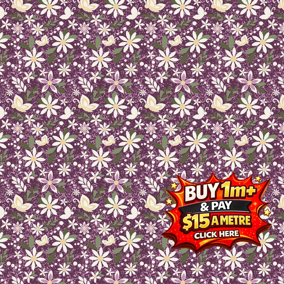 JUJU'S PETALS DANCE PURPLE - C16611-PURPLE - 100% Cotton