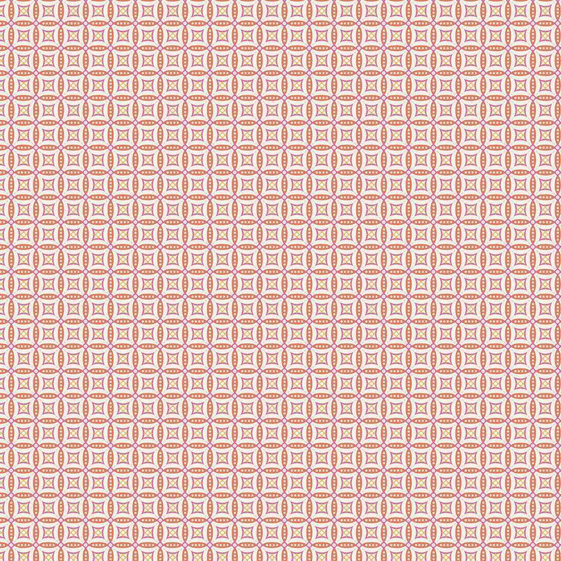 JUJU'S PETALS MOSAIC ORANGE - C16614-ORANGE - 100% Cotton