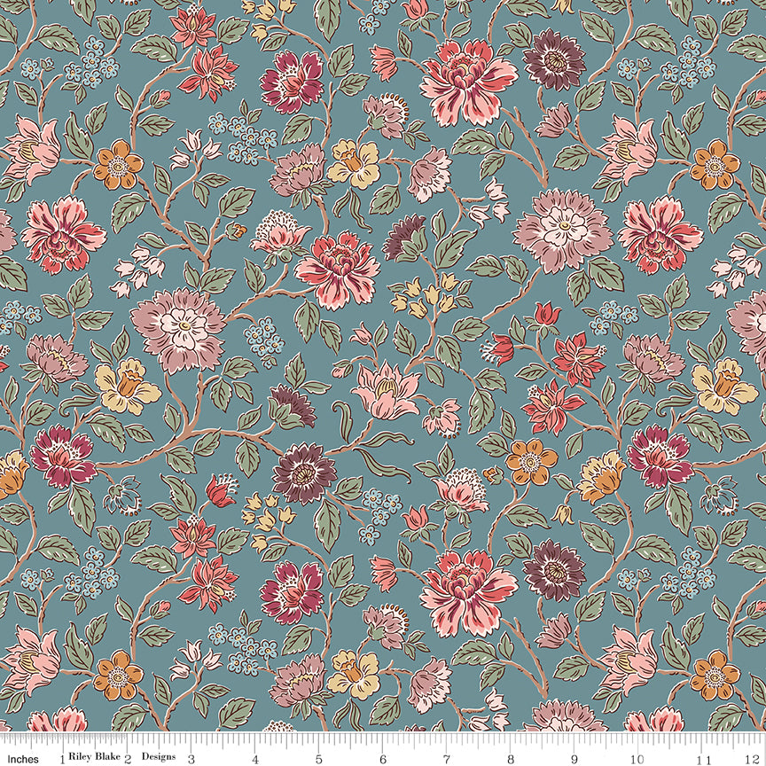 NORTHANGER ABBEY MORLAND BLUE - C17890-BLUE - 100% Cotton