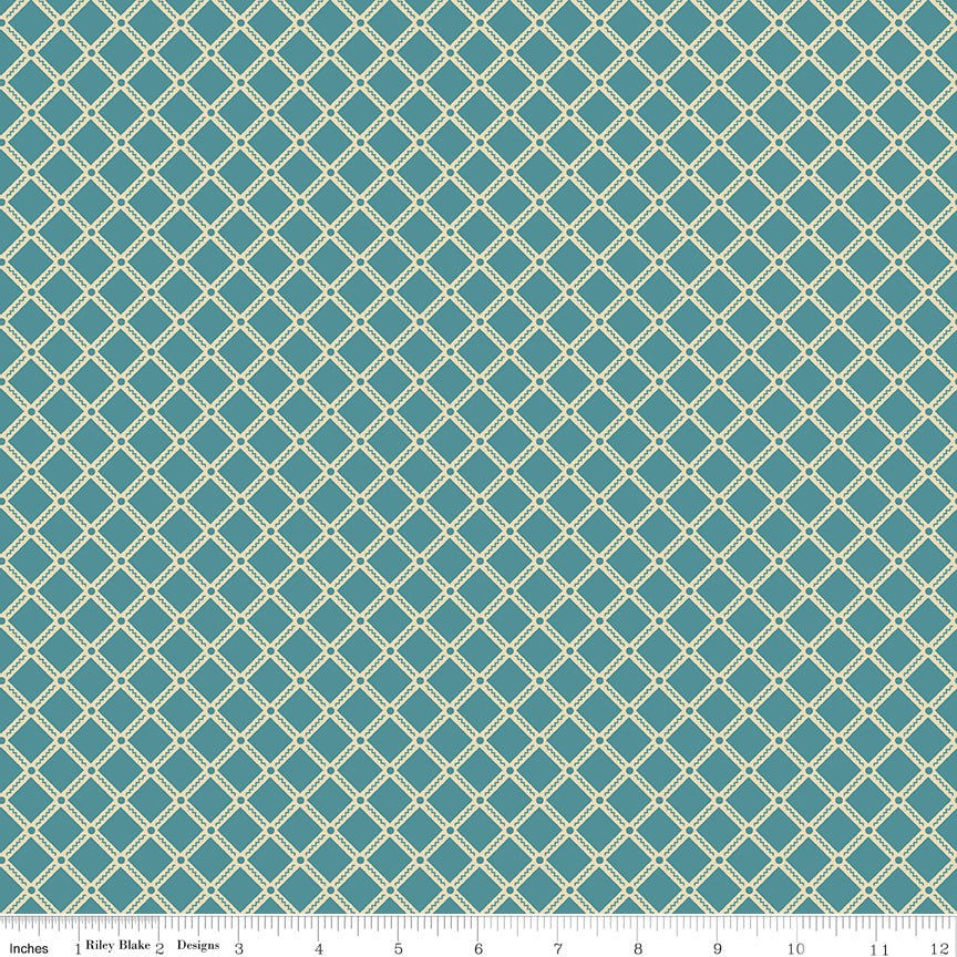 NORTHANGER ABBEY TILNEY AZURE - C17897-AZURE - 100% Cotton