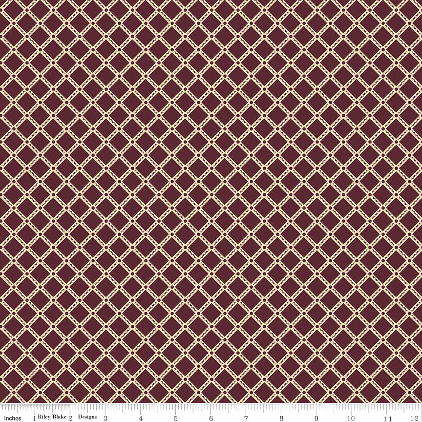 NORTHANGER ABBEY TILNEY MERLOT - C17897-MERLOT - 100% Cotton