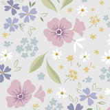 Floral Song – CC32-2 Floral Art Pale Grey - 100% Cotton