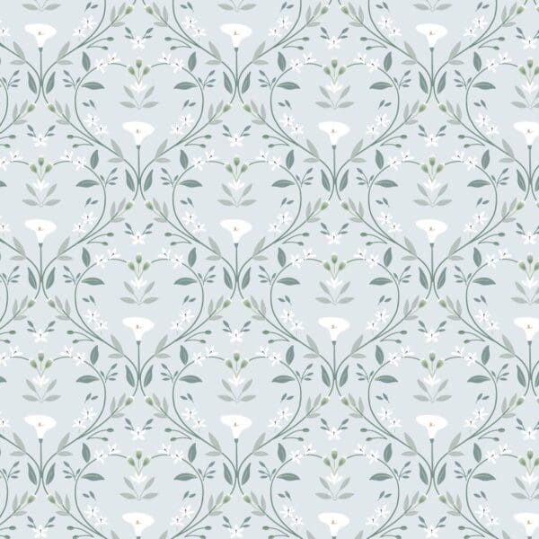 Water Garden – CC37-1 Light Blue - 100% Cotton