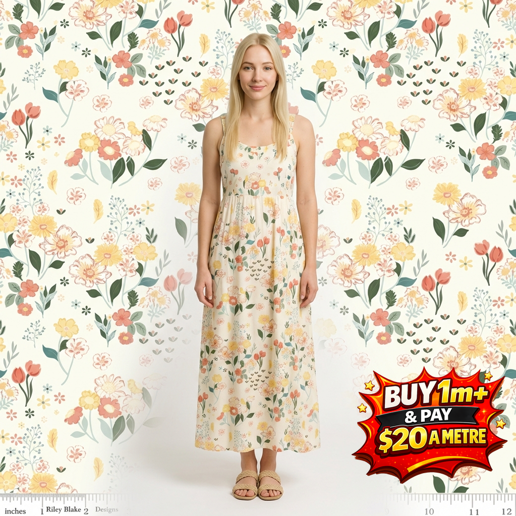 NEW BEGINNINGS C15751-CREAM 100% COTTON