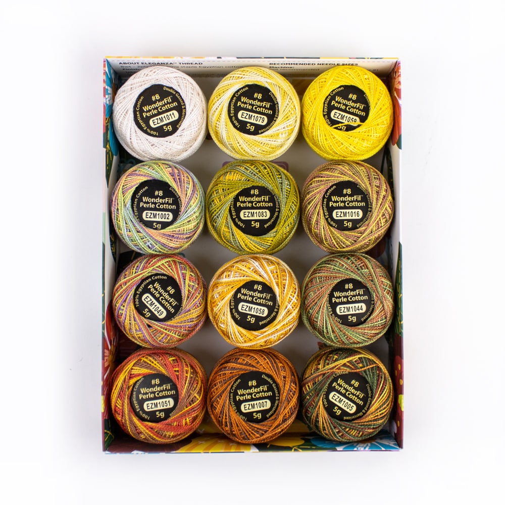 WonderFil Eleganza Variegated Packs – #8 Perle Cotton – 12 B