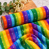 Rainbow Wishes   Premium 100% Cotton Fabric 46cm x 55cm