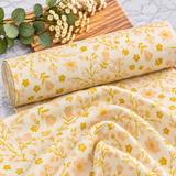 Golden Wildflowers Premium 100% Cotton Fabric 46cm x 55cm