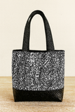 DIY Luxe Tote Bag Kit – Premium Fabric + Easy Instructions Black and White Leopard