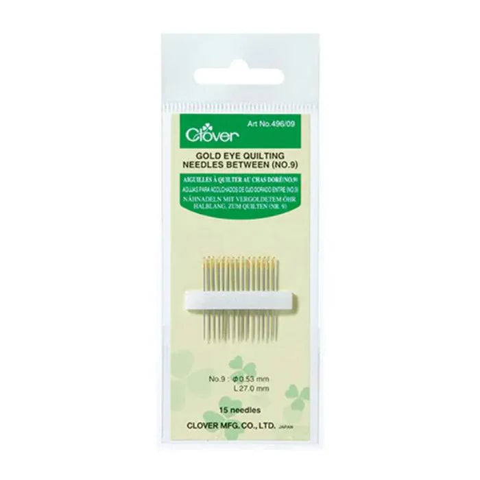 Clover Gold Eye Quilting Needles size 9