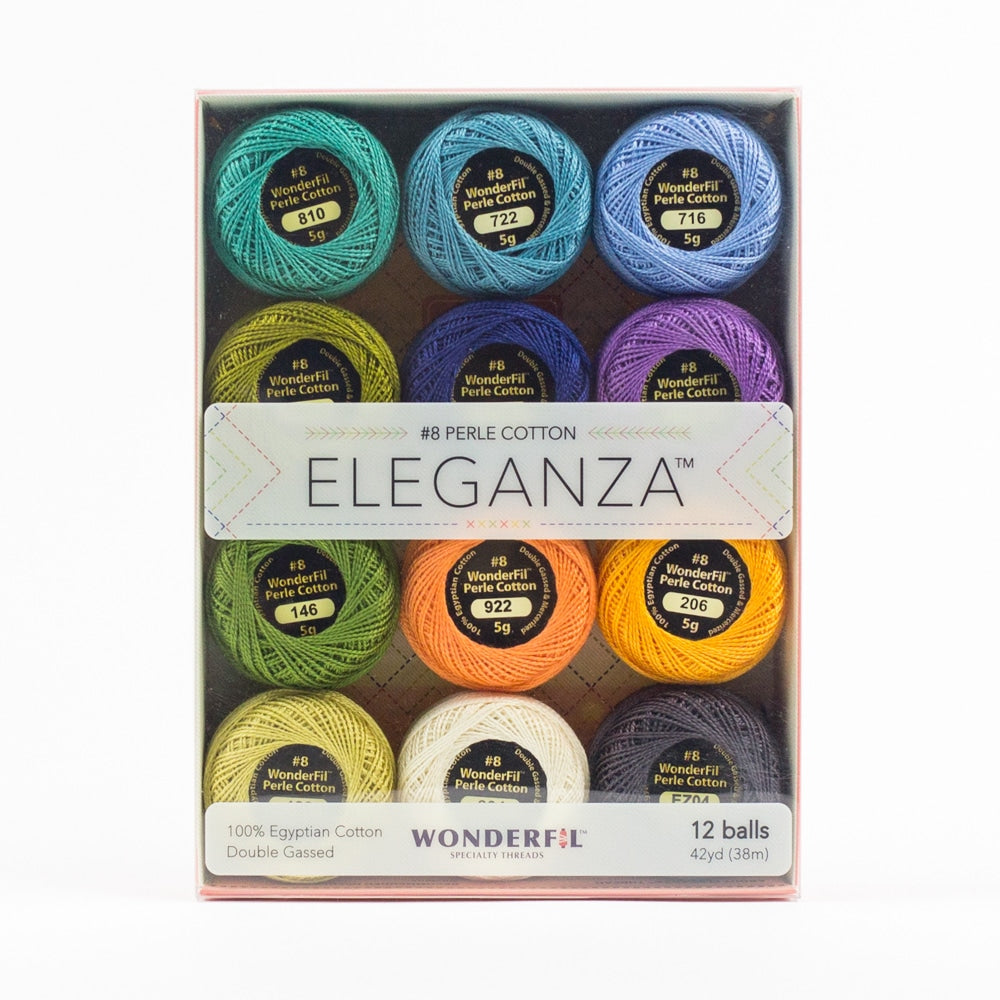 WonderFil Eleganza Ball Packs – #8 Perle Cotton – 12 Balls