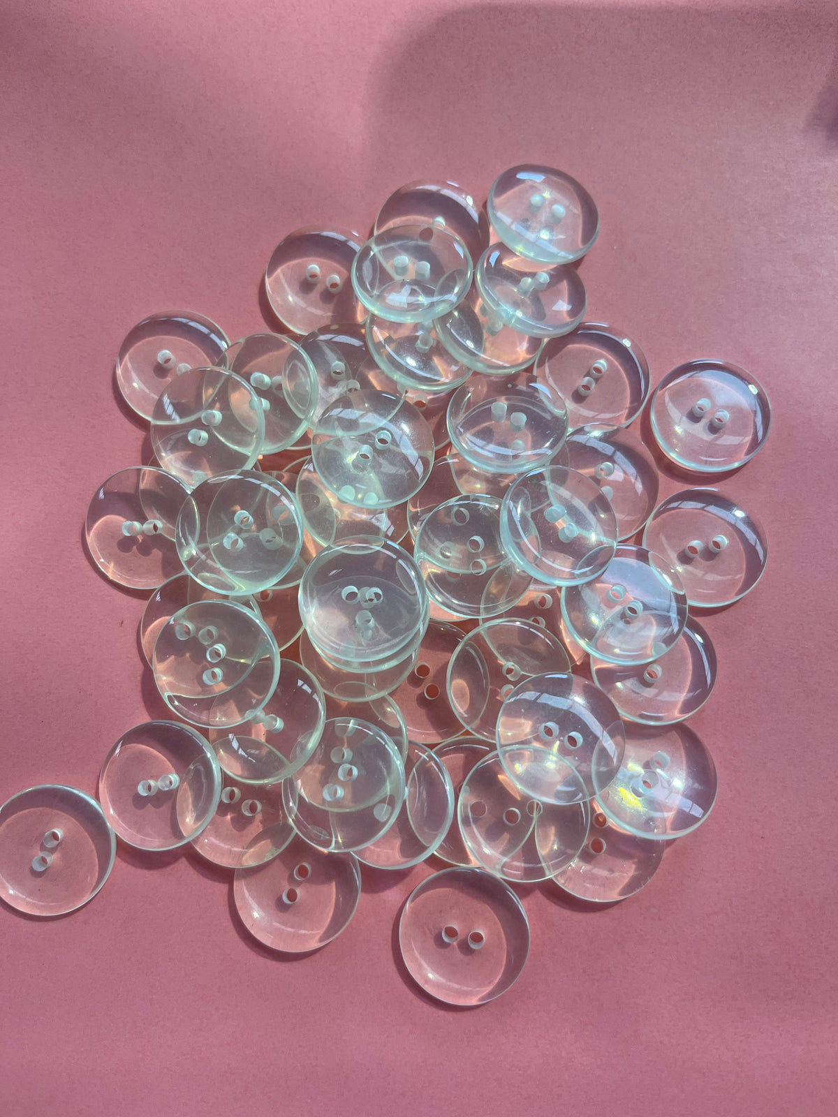 Clear buttons pack 40