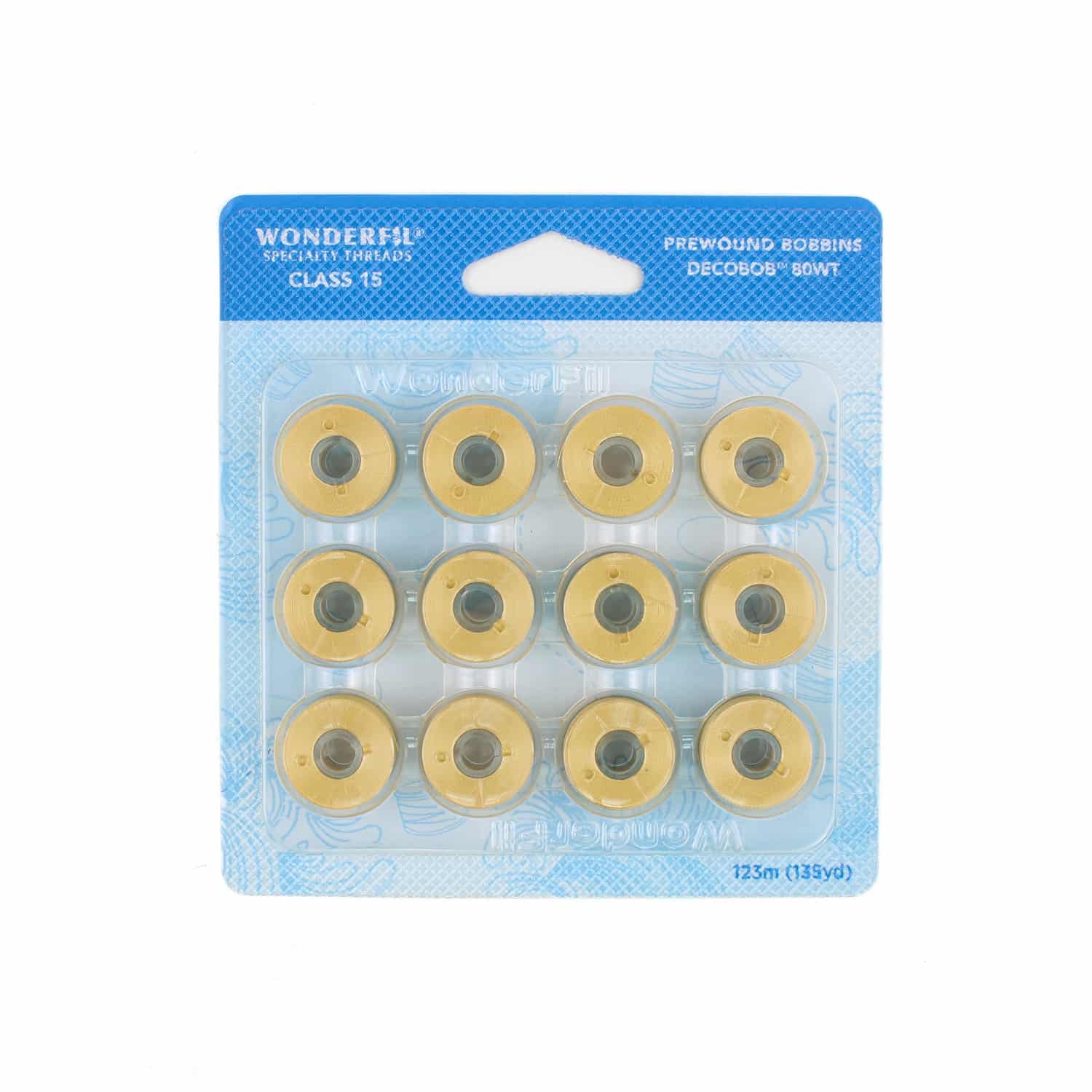 DecoBob prewound bobbins 138 Soft Gold Class 15