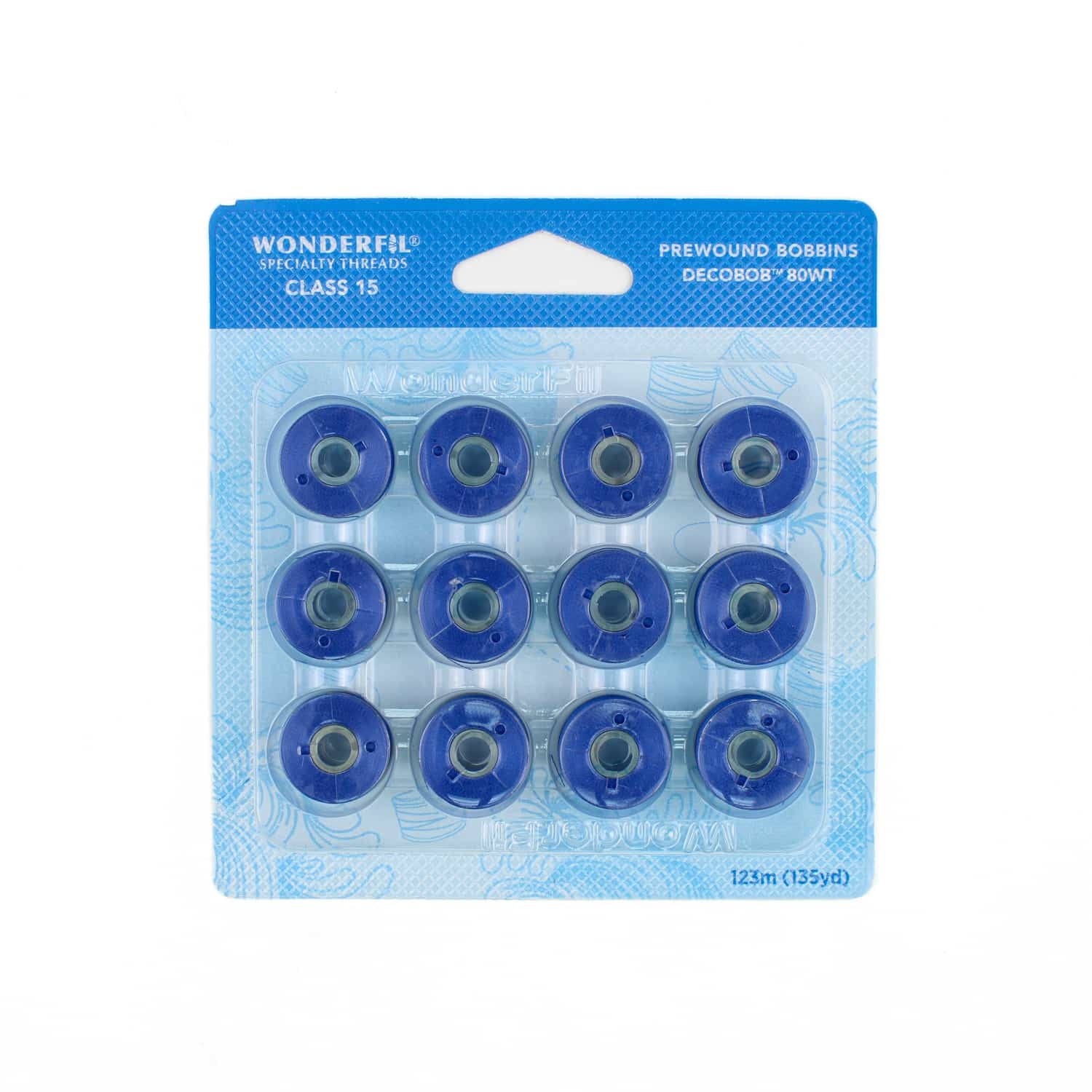 DecoBob prewound bobbins 302 Royal Blue Class 15