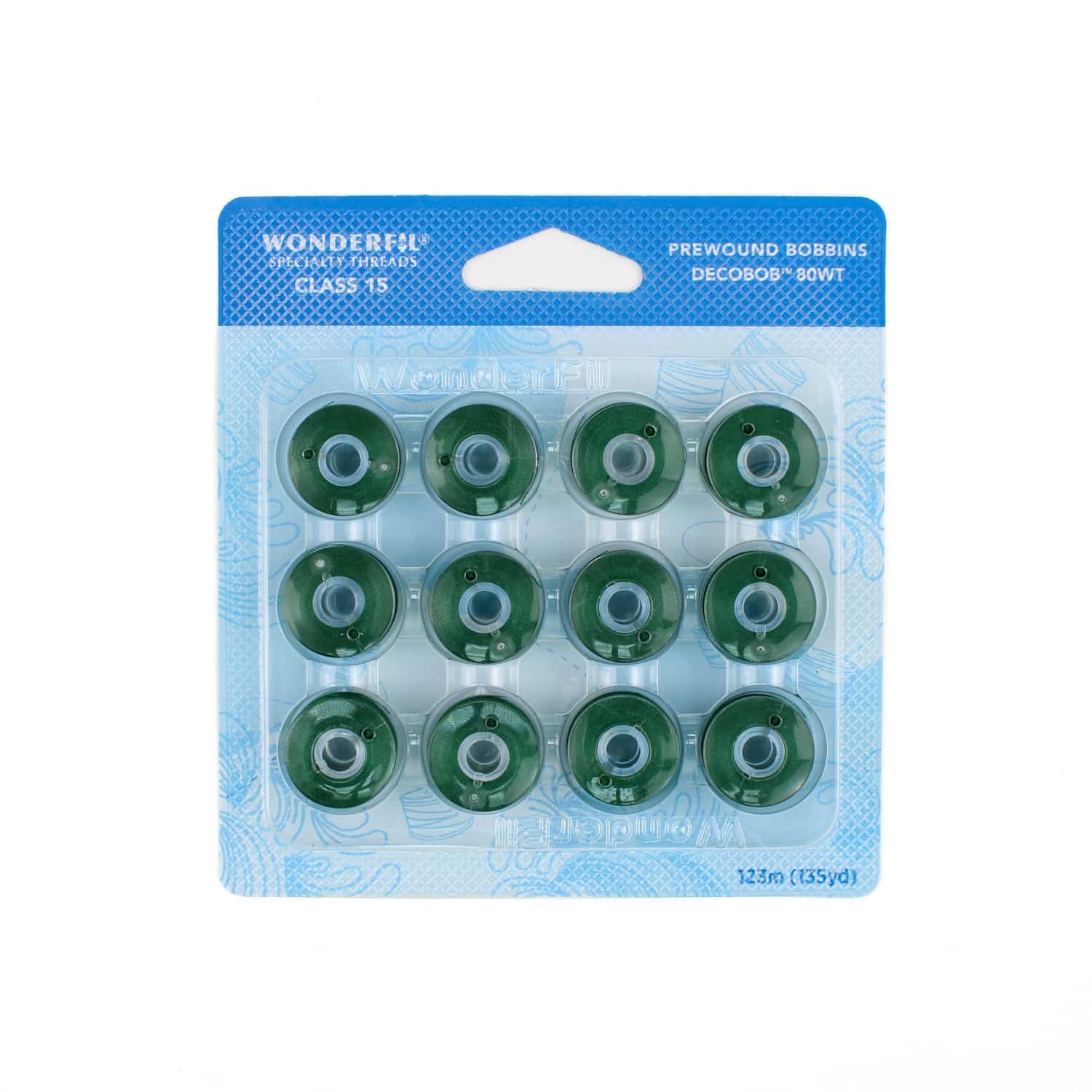 DecoBob prewound bobbins 501 Evergreen Class 15