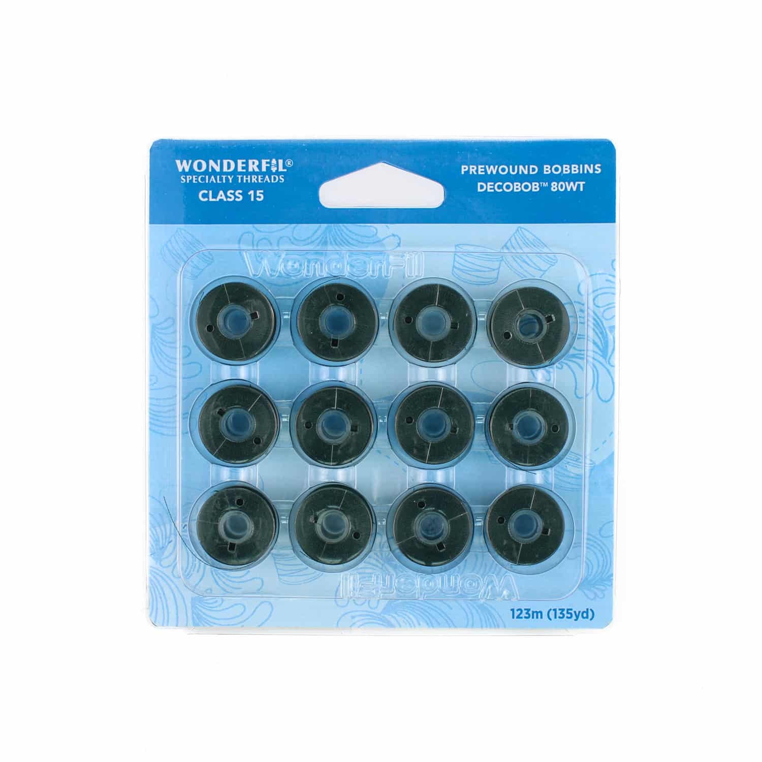 DecoBob prewound bobbins 509 Dark Green Class 15