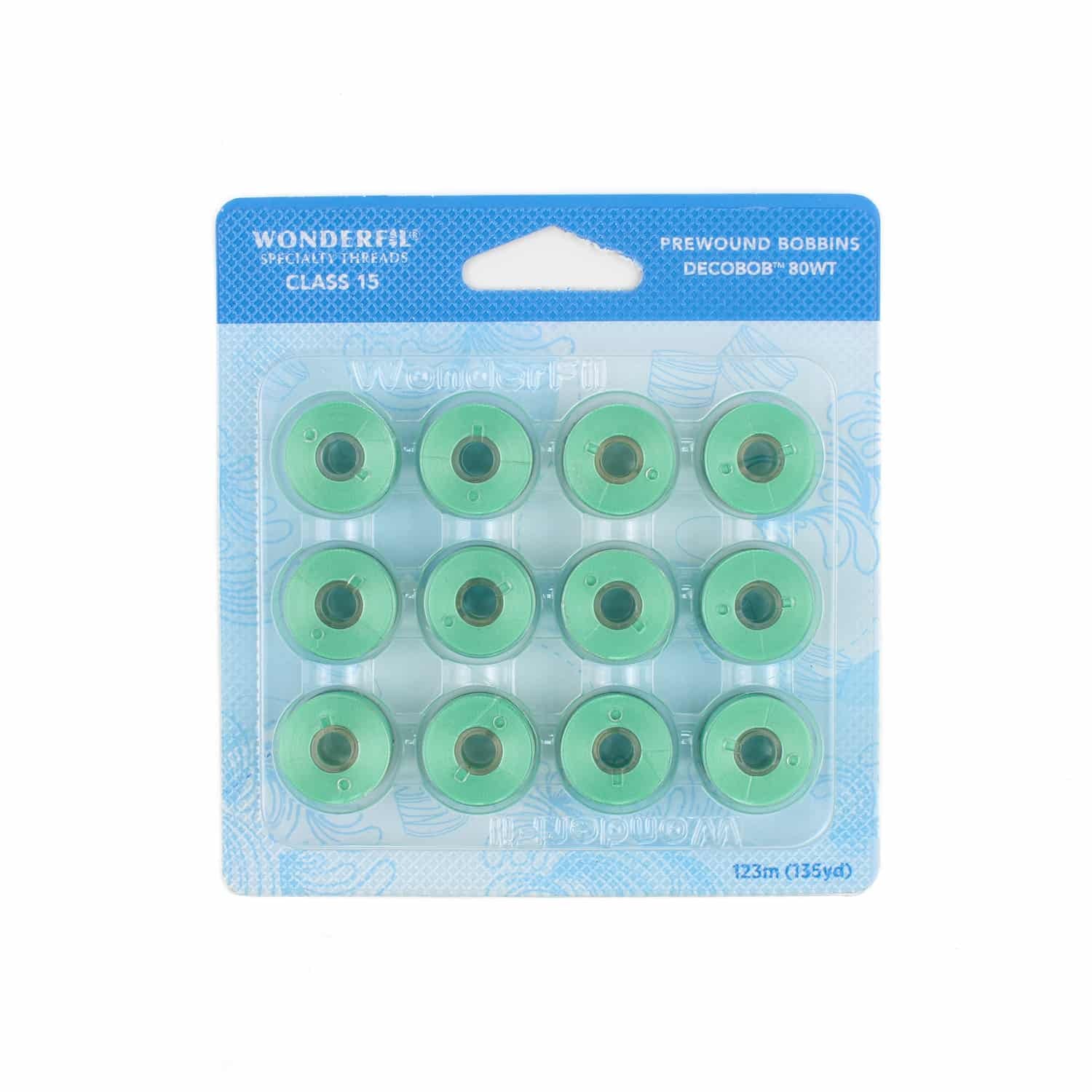 DecoBob prewound bobbins 523 Mint Green Class 15