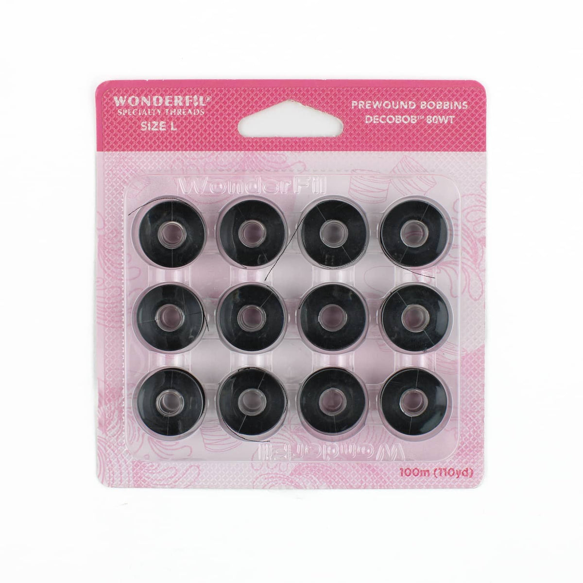 DecoBob prewound bobbins 101 Black Size L