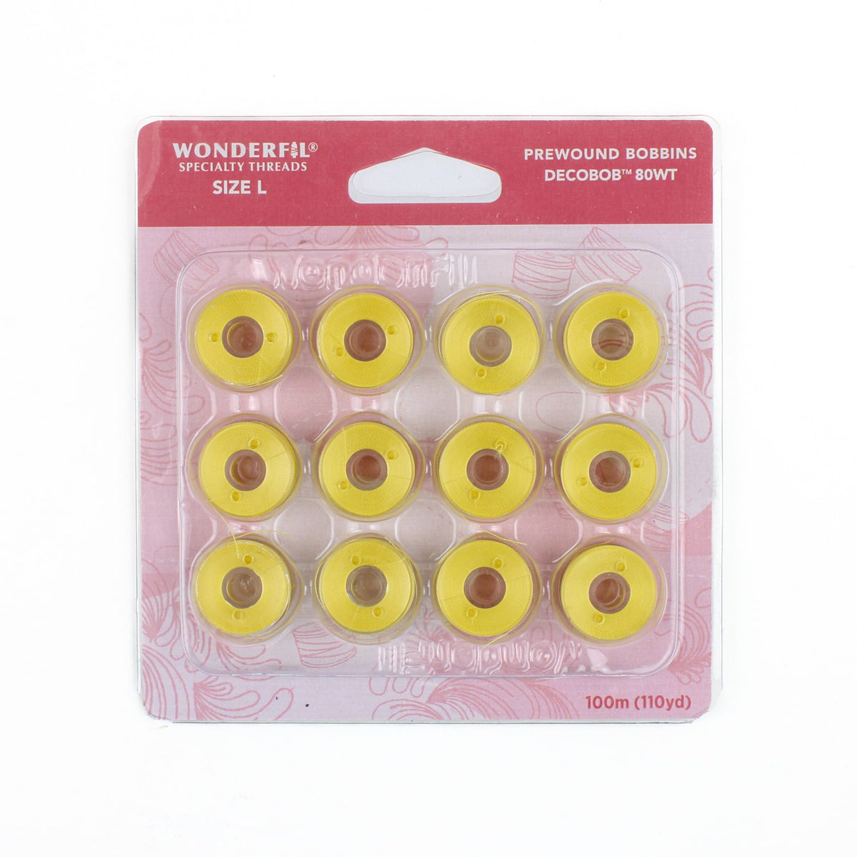 DecoBob prewound bobbins 118 Soft Yellow Size L