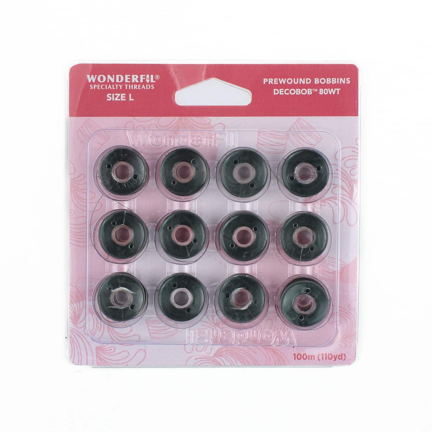DecoBob prewound bobbins 122 Dark Grey Size L