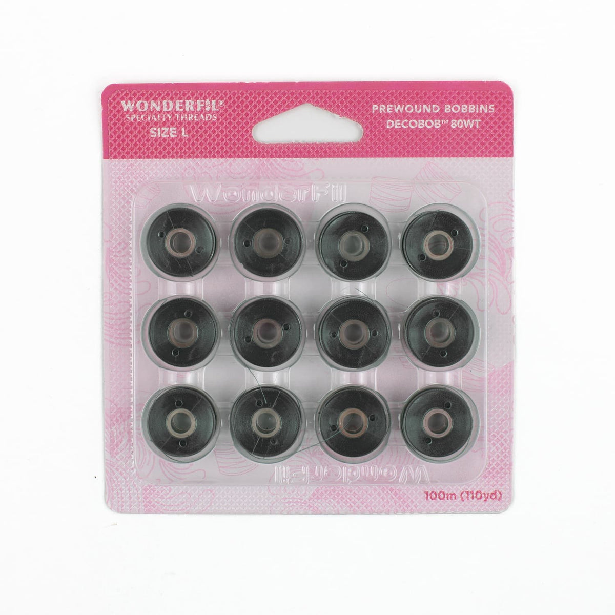 DecoBob prewound bobbins 168 Charcoal Size L
