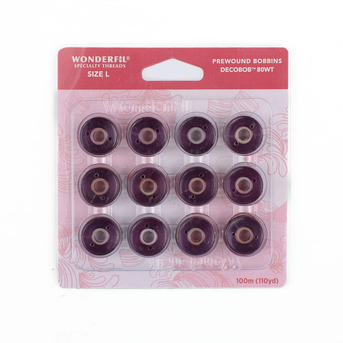 DecoBob prewound bobbins 308 Soft Purple Size L