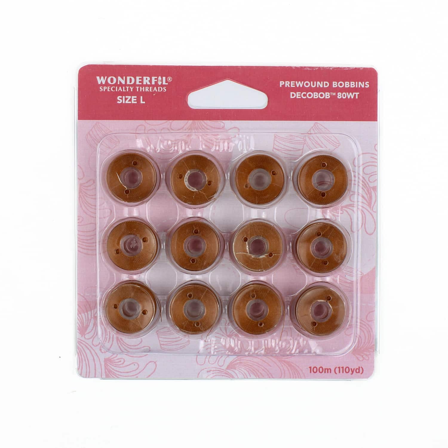 DecoBob prewound bobbins 416 Dark Copper Size L