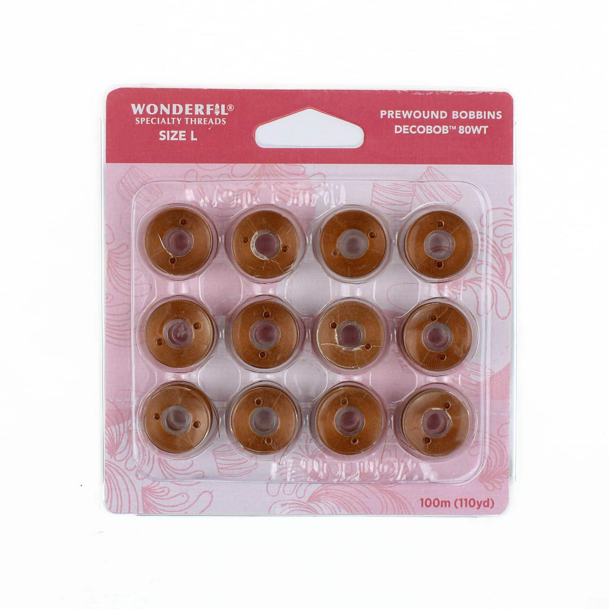 DecoBob prewound bobbins 416 Dark Copper Size L