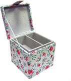 DMC - Red Flower Pattern Sewing Box 16 x 16 x 16 cm