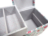 DMC - Red Flower Pattern Sewing Box 16 x 16 x 16 cm