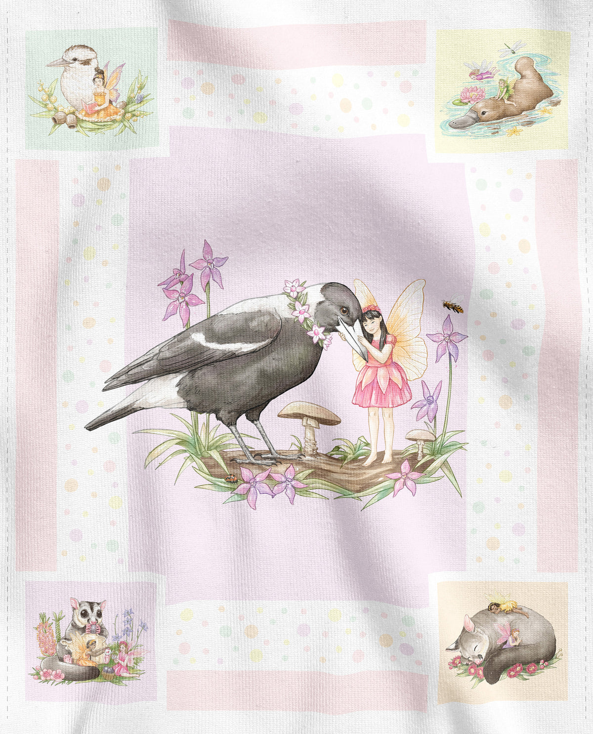 AUSTRALIAN FAIRY FRIENDS - DV5607 - 100% Cotton PANEL