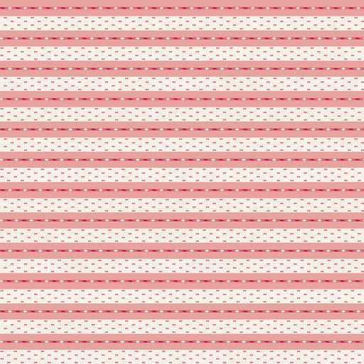 Fabric with bold red and white stripes