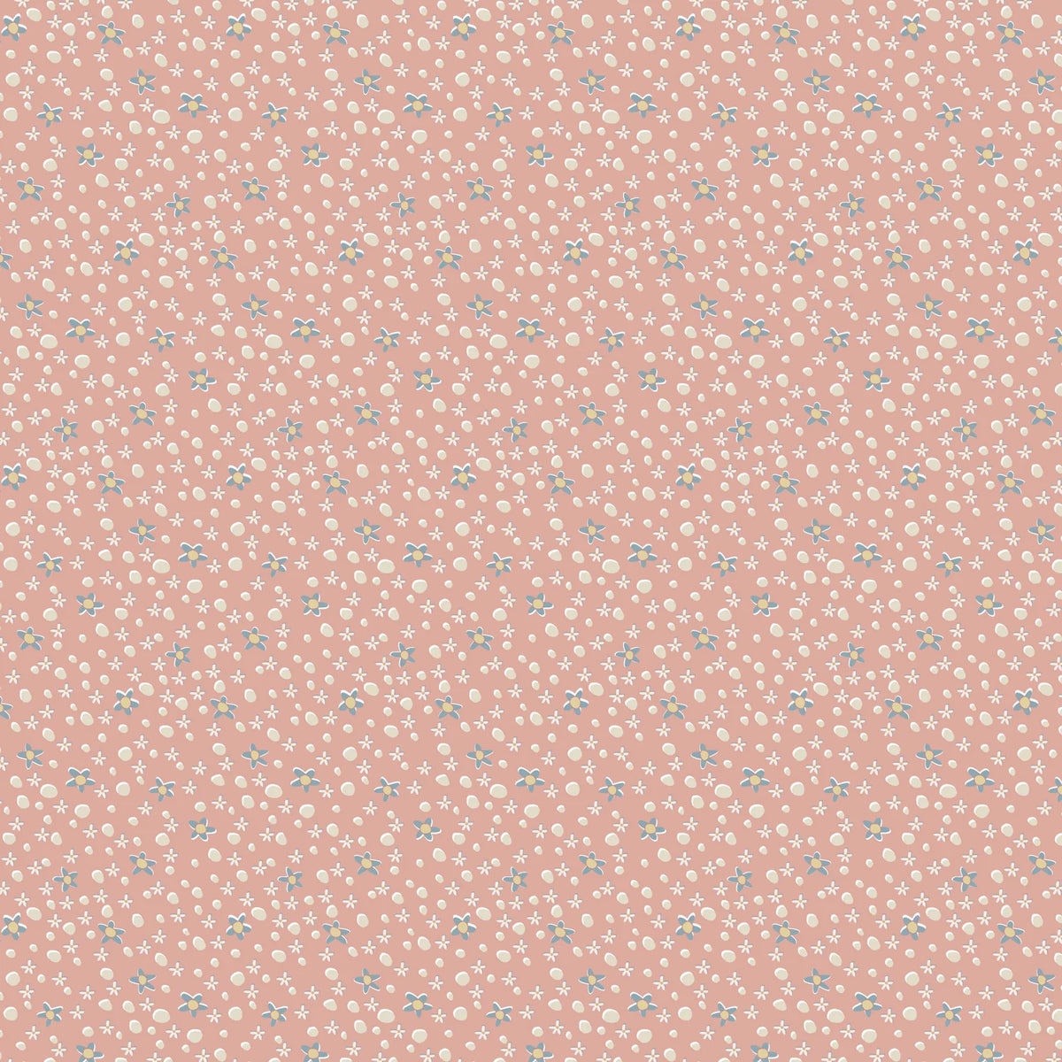 Slow and Steady - DV7428 - Daisy Spot - Pink 100% Cotton Fabric