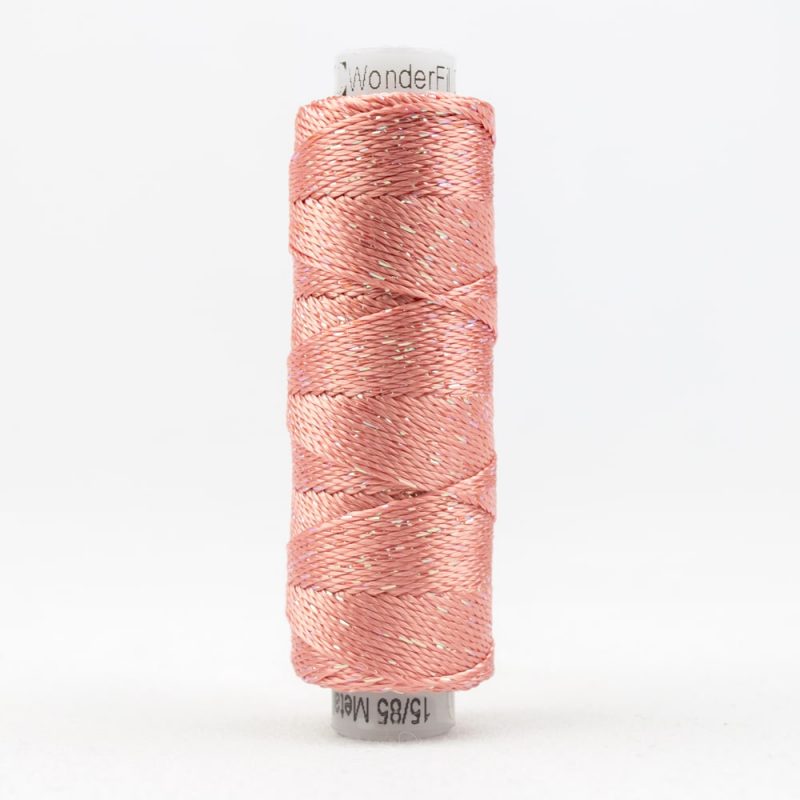 Thread - SSDazzle Rayon Metallic - 8Wt - SSDZS1127 - Apricot Blush - 46m/50yd