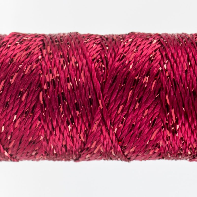 Thread - SSDazzle Rayon Metallic - 8Wt - SSDZS1168 - Bright Rose - 46m/50yd